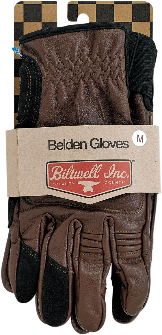 BILTWELL Belden Gloves - Chocolate/Black - XS 1505-0201-301