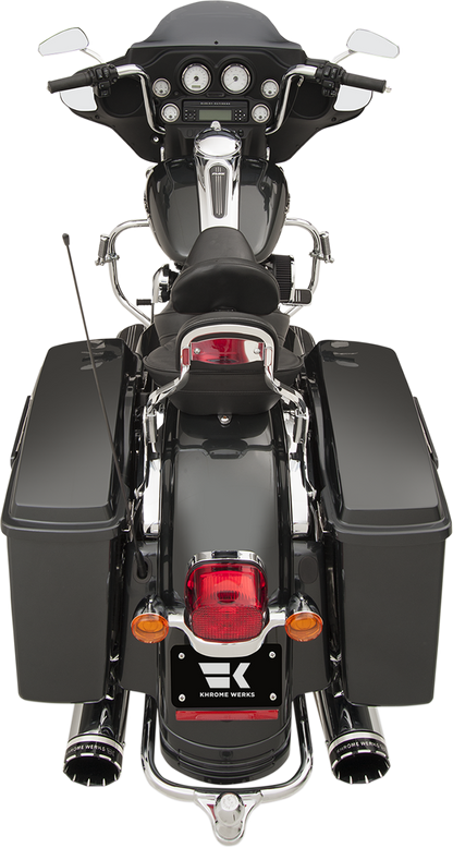 KHROME WERKS 2-into-2 Dominator Exhaust System - Chrome - '09-'16 FL - With 4-1/2" Muffler 200630