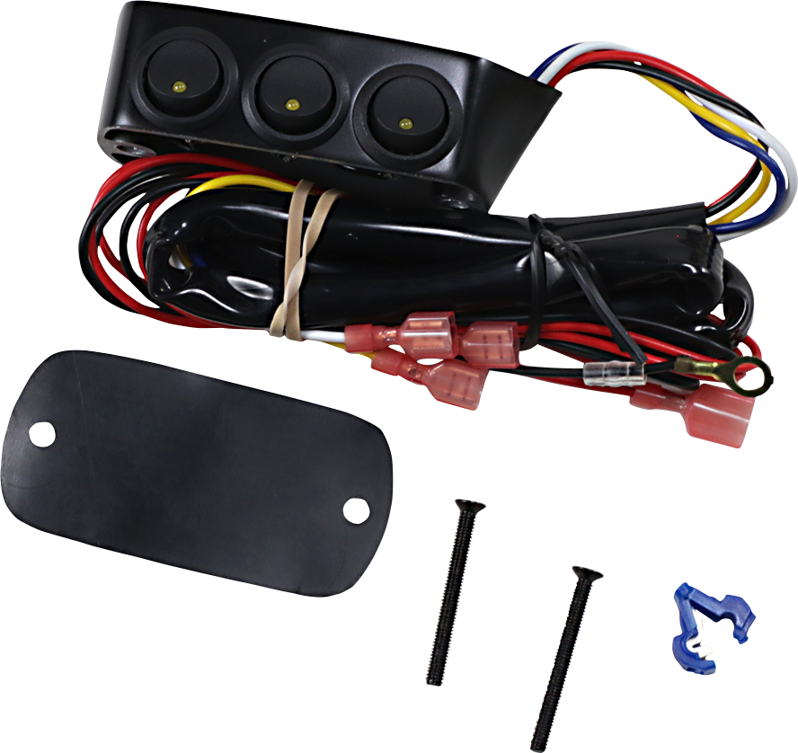 SHOW CHROME LED Switch Block Assembly - Brake Side - Black 52-705MA