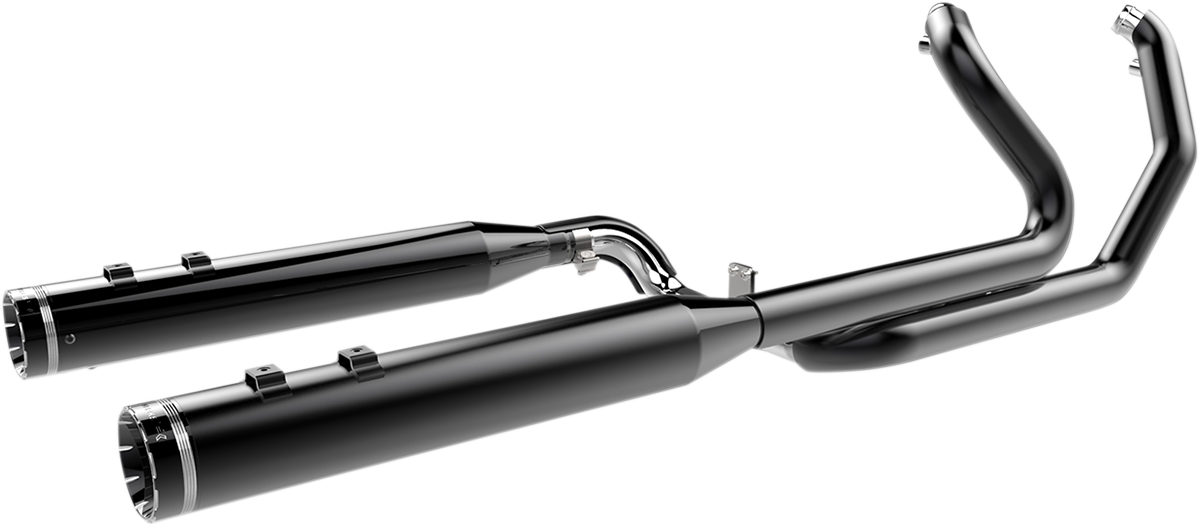 KHROME WERKS 2-into-2 Dominator Exhaust System - Black - '09-'16 FL - With 4-1/2" Muffler 200830