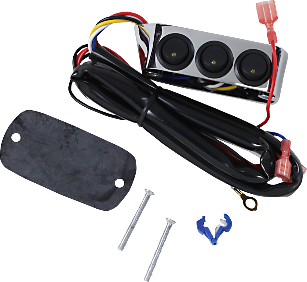 SHOW CHROME LED Switch Block Assembly - Clutch Side - Chrome 52-605LA