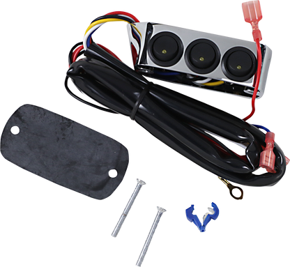 SHOW CHROME LED Switch Block Assembly - Clutch Side - Chrome 52-605LA