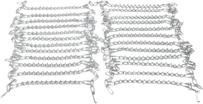 MOOSE OFFROAD Tire Chains - 11 V-Bar - 17" W x 66" L - Pair 11VO