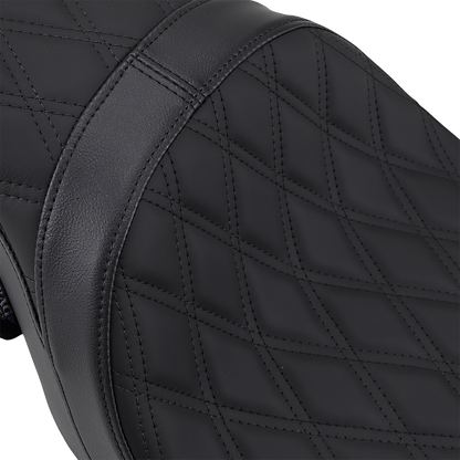 DRAG SPECIALTIES SEATS Predator 2-Up Seat - Double Diamond - Black Stitching - FL '08-'23 0801-1270