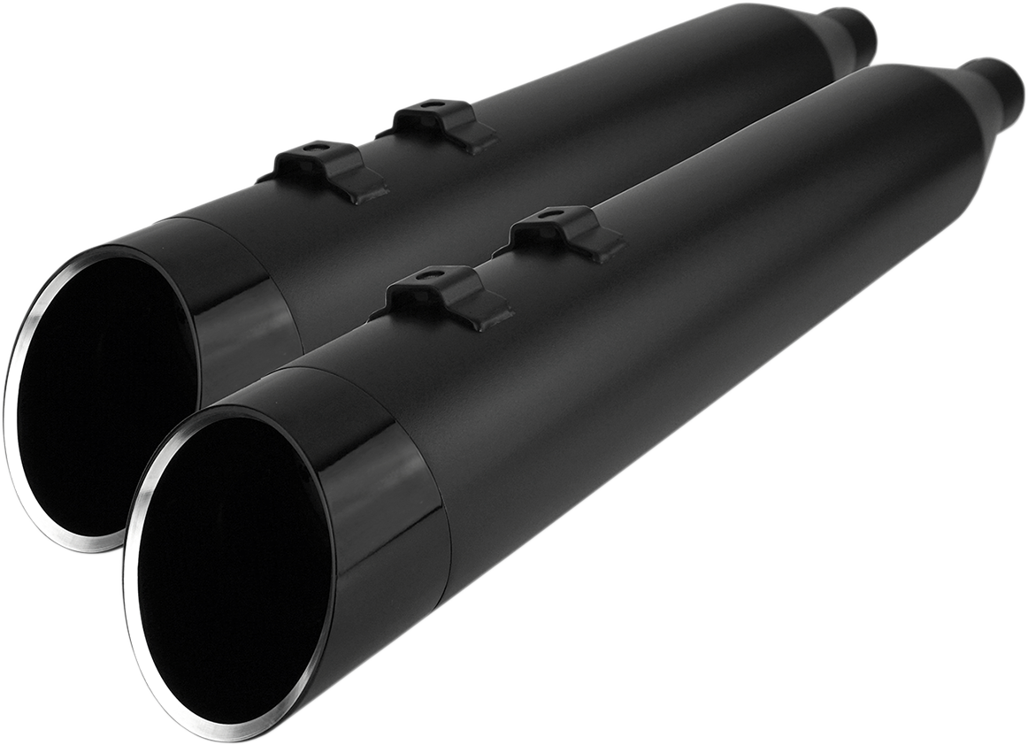 KHROME WERKS 4-1/2" HP-Plus® Slip-On Mufflers - Black with Edge - Touring 202885
