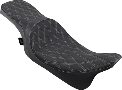 DRAG SPECIALTIES SEATS Predator 2-Up Seat - Double Diamond - Silver Stitching - FL '08-'23 0801-1271