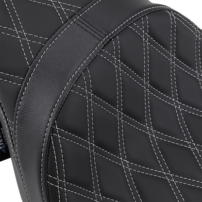 DRAG SPECIALTIES SEATS Predator 2-Up Seat - Double Diamond - Silver Stitching - FL '08-'23 0801-1271