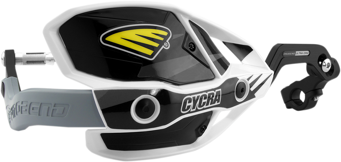 CYCRA 7/8" Ultra Probend™ CRM Wrap Around Handguards - White/Black 1CYC-7407-12X