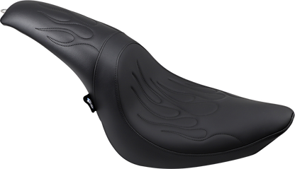 DRAG SPECIALTIES SEATS Predator Seat - Black - Flame Stitched - FL/FX '06-'17 0802-0393