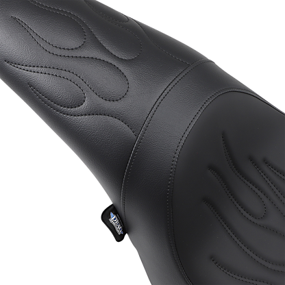 DRAG SPECIALTIES SEATS Predator Seat - Black - Flame Stitched - FL/FX '06-'17 0802-0393