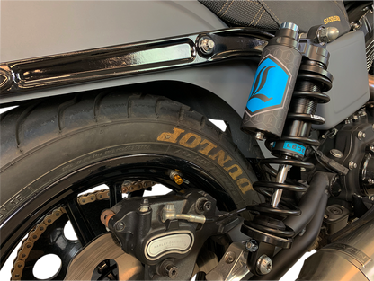 LEGEND SUSPENSION REVO ARC Piggyback Shocks - 14" - Standard - Black - '99-'17 Dyna 1310-1892
