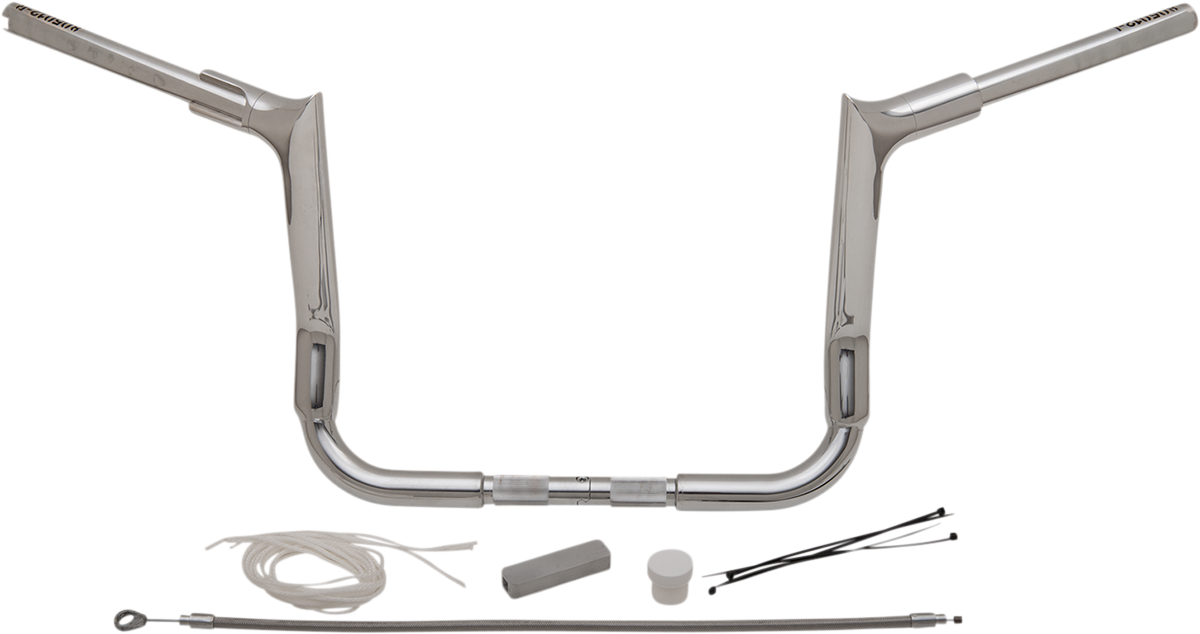 FAT BAGGERS INC. 1-1/2" EZ Install Pointed Top Handlebar Kit - 12" - Chrome 809112