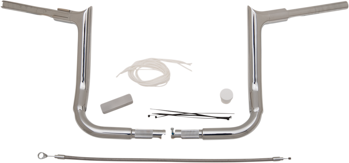 FAT BAGGERS INC. 1-1/2" EZ Install Pointed Top Handlebar Kit - 12" - Chrome 809112