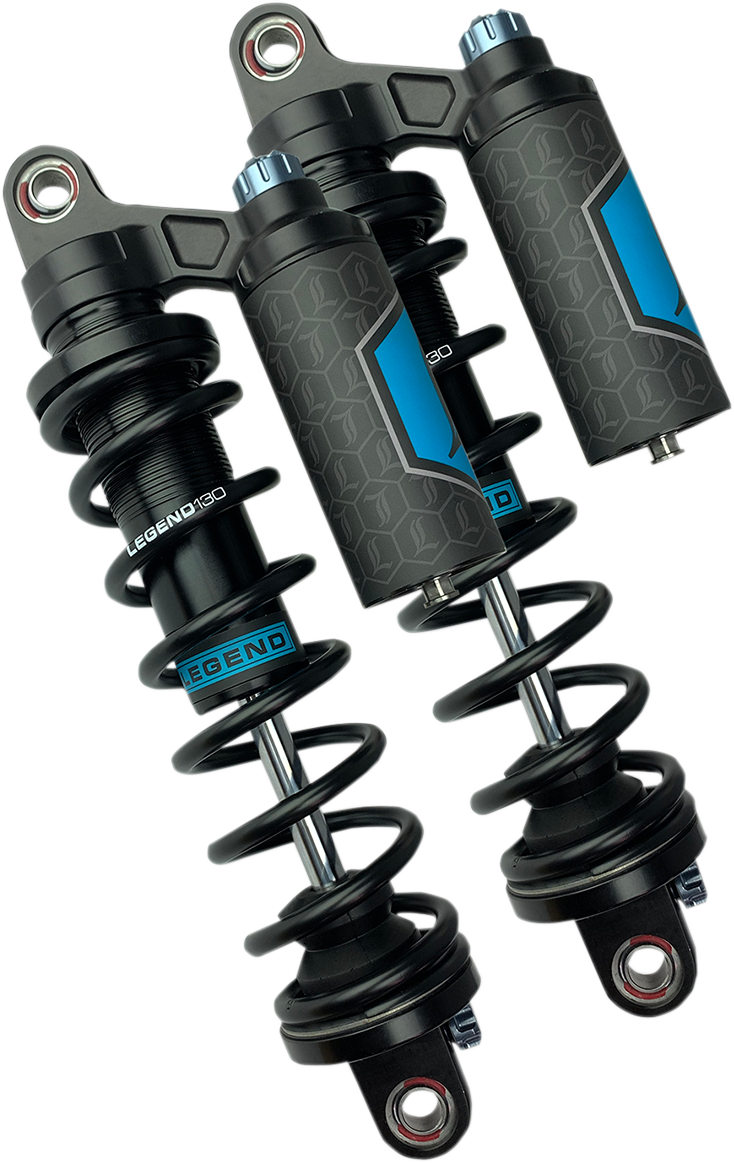 LEGEND SUSPENSION REVO ARC Piggyback Shocks - 14" - Standard - Black - '04-'22 Sportster 1310-1896