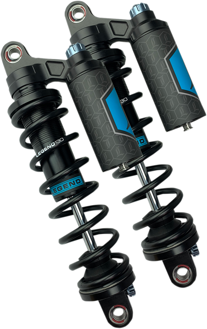 LEGEND SUSPENSION REVO ARC Piggyback Shocks - 14" - Standard - Black - '04-'22 Sportster 1310-1896