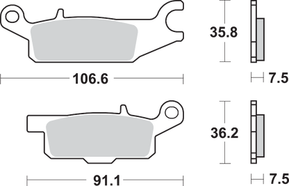 SBS Off-Road Sintered Brake Pads - YFM 850SI