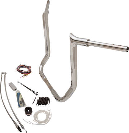 FAT BAGGERS INC. 1-1/2" EZ Install Pointed Top Handlebar Kit - 16" - Chrome 809116