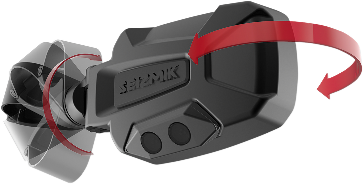 SEIZMIK Mirrors - Pursuit Night Vision - Side View - Rectangle - Black - 1.875"/2" ROPS - Pair 56-18087KIT