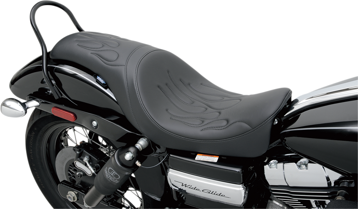 DRAG SPECIALTIES SEATS Predator Seat - Flame Stitched - Dyna '06-'17 0803-0290