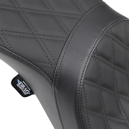 DRAG SPECIALTIES SEATS Predator 2-Up Seat - Double Diamond - Black - FX/FL '06-'17 0803-0541