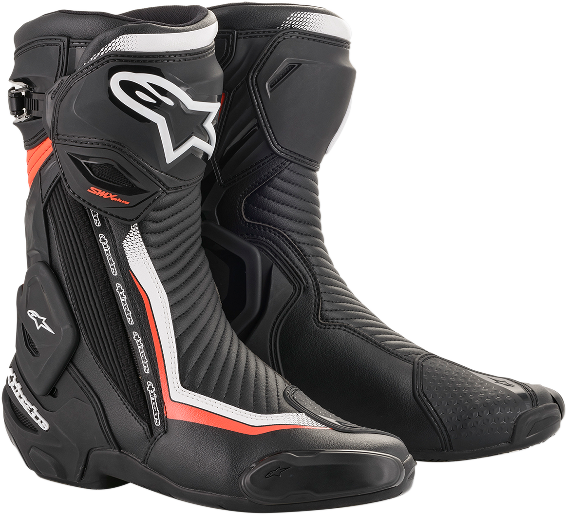 ALPINESTARS SMX Plus Boots - Black/White/Red Fluorescent - US 9 / EU 43 2221019-1231-43