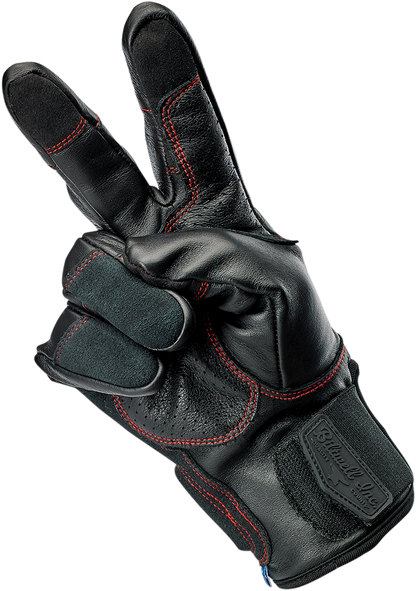 BILTWELL Belden Gloves - Redline - Small 1505-0108-302