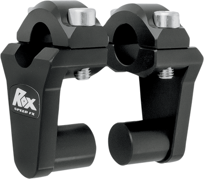 ROX SPEED FX Pivoting Handlebar Risers for 7/8" Bar Clamps - 2" - Black 1R-P2SS