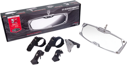 SEIZMIK Mirror - Halo R - Rear View - Rectangle - Silver - 1.875"/2" ROPS - Honda/Kawasaki 56-18025