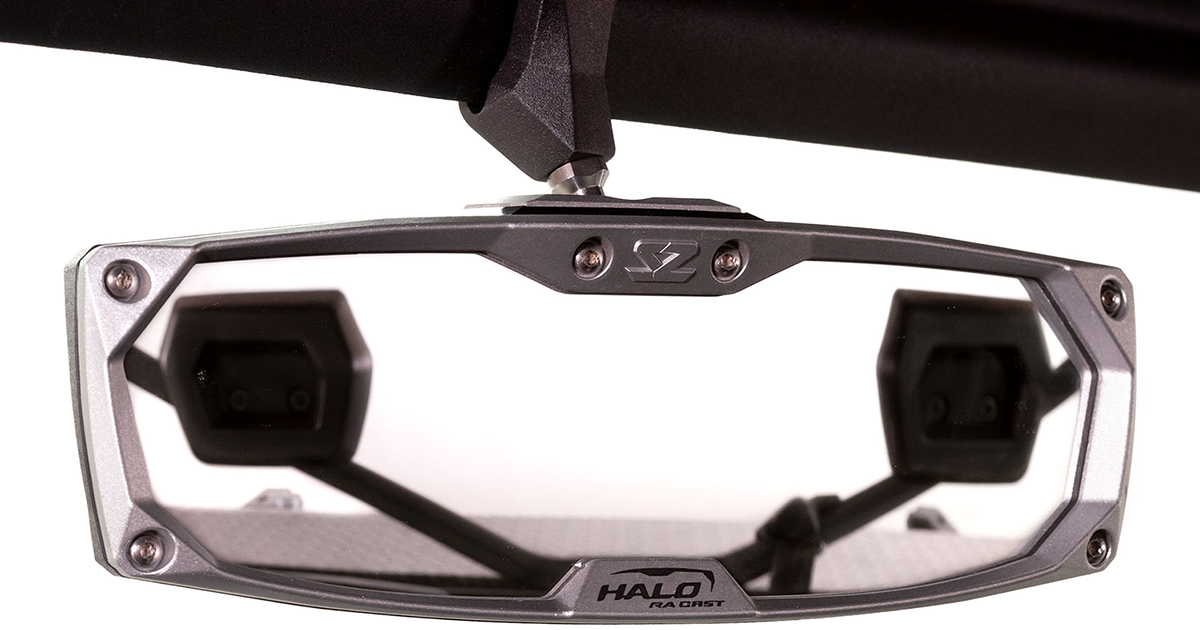 SEIZMIK Mirror - Halo R - Rear View - Rectangle - Silver - 1.875"/2" ROPS - Honda/Kawasaki 56-18025