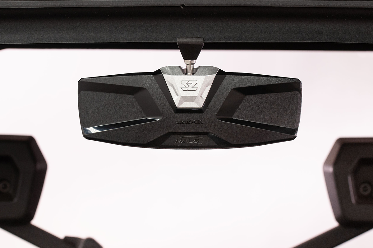 SEIZMIK Mirror - Halo R - Rear View - Rectangle - Silver - 1.875"/2" ROPS - Honda/Kawasaki 56-18025