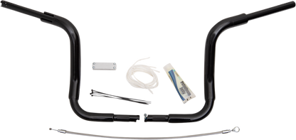 FAT BAGGERS INC. 1-1/2" EZ Install Rounded Top Handlebar Kit - 12" - Black 809412-B