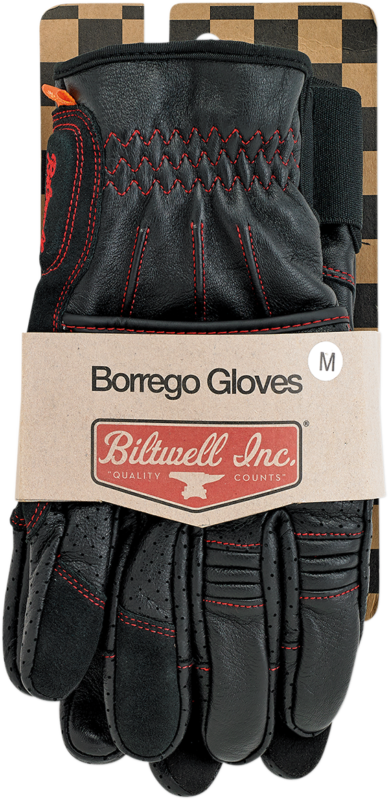 BILTWELL Borrego Gloves - Redline - XS 1506-0108-301