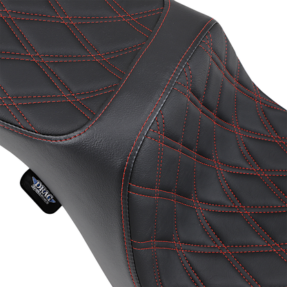 DRAG SPECIALTIES SEATS Double Bucket Seat - Mild Stitch - XL '10-'22 0804-0604