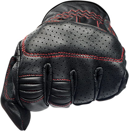 BILTWELL Borrego Gloves - Redline - Small 1506-0108-302