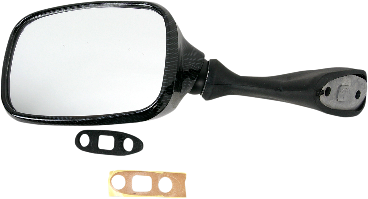 EMGO Mirror - Side View - Carbon Fiber - Rectangle - Left - Suzuki 20-78222