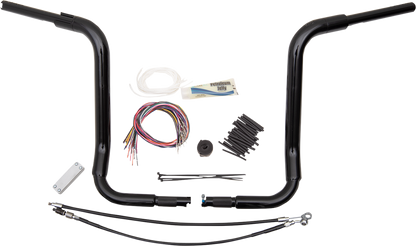 FAT BAGGERS INC. 1-1/2" EZ Install Rounded Top Handlebar Kit - 16" - Black 809416-B