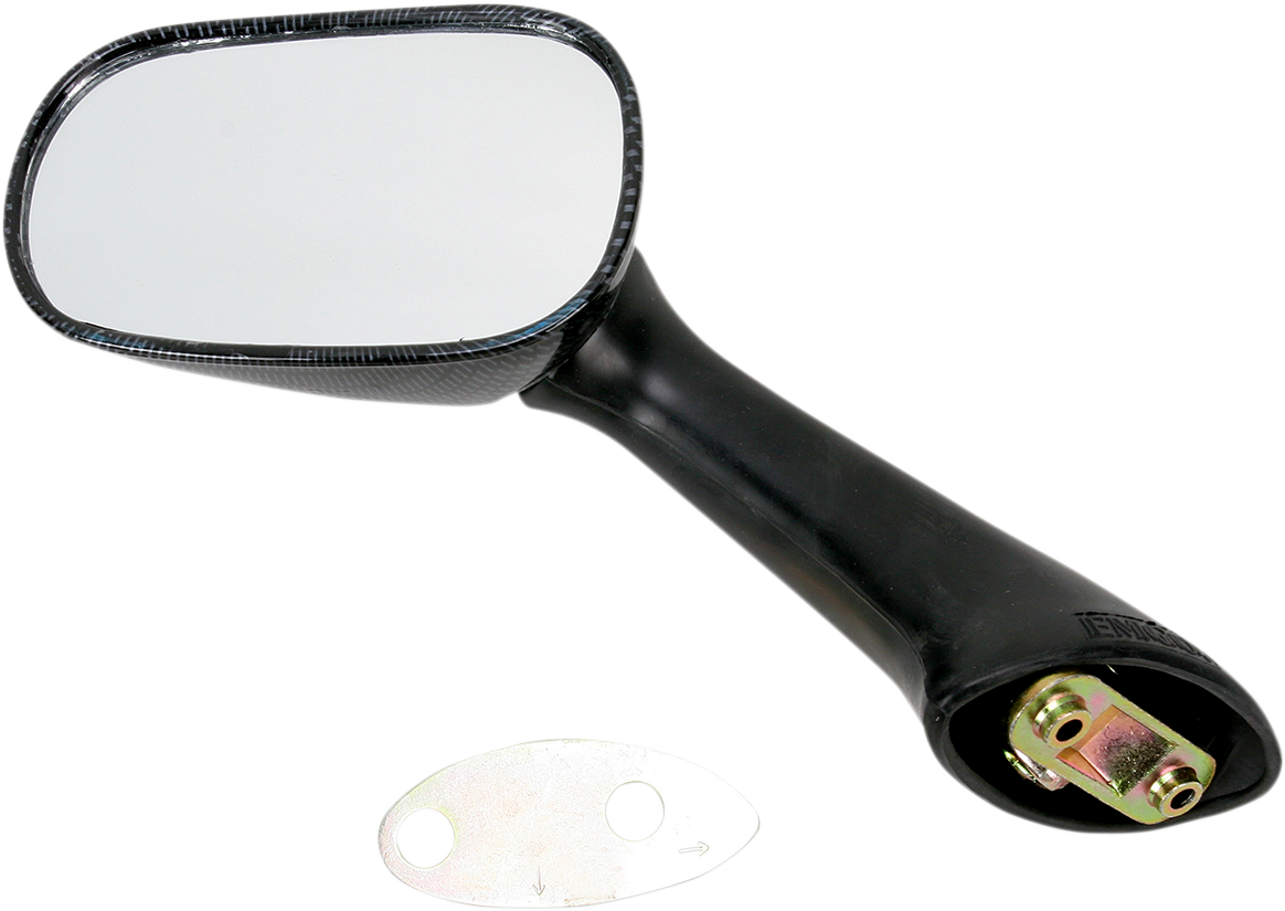 EMGO Mirror - Side View - Carbon Fiber - Rectangle - Left - Honda 20-87072