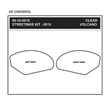 STOMPGRIP Tank Grips - Volcano - Clear - Honda - RVT/VTR '01-'06 55-10-0015C