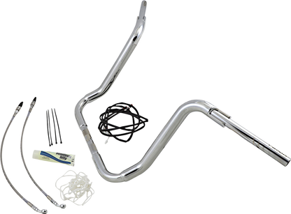 FAT BAGGERS INC. 1-1/2" EZ Install Rounded Top Handlebar Kit - 16" - Chrome 809516