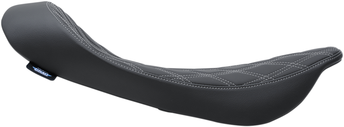 DRAG SPECIALTIES SEATS Low Solo Seat - Double Diamond - Silver Stitch - FLHR/FLHX '99-'07 0801-1156