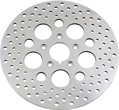 DRAG SPECIALTIES Drilled Brake Rotor - Front - 11.5" - Harley-Davidson 060176ASP-BC648