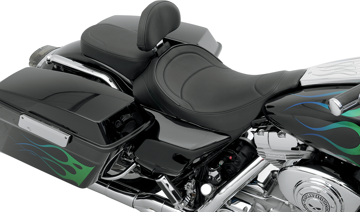 DRAG SPECIALTIES SEATS Solo Seat - Mild Stitched - Driver Backrest - FLT '97-'07 0801-0491