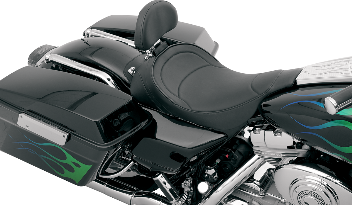 DRAG SPECIALTIES SEATS Solo Seat - Mild Stitched - Driver Backrest - FLT '97-'07 0801-0491