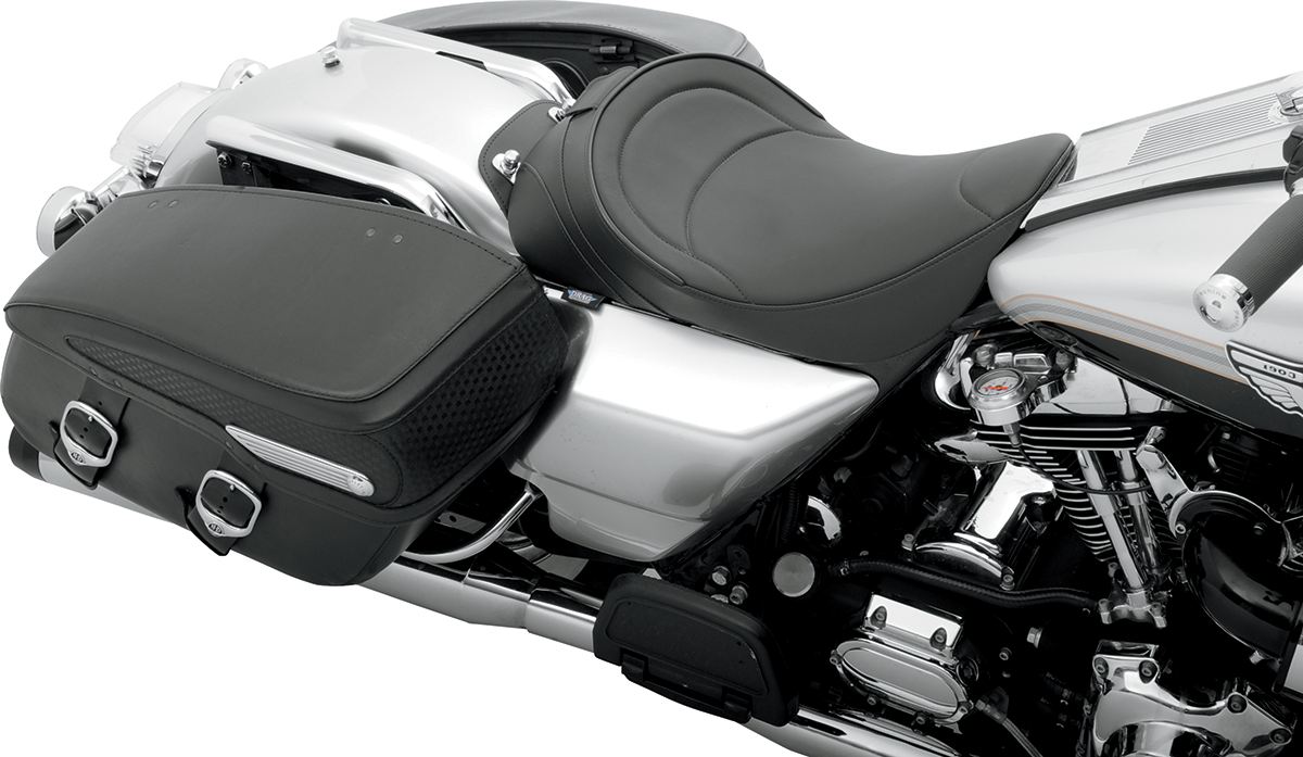 DRAG SPECIALTIES SEATS Solo Seat - Mild Stitched - Driver Backrest - FLH '97-'07 0801-0493