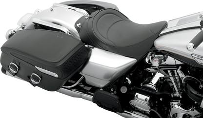 DRAG SPECIALTIES SEATS Solo Seat - Mild Stitched - Driver Backrest - FLH '97-'07 0801-0493