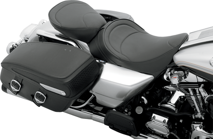 DRAG SPECIALTIES SEATS Solo Seat - Mild Stitched - Driver Backrest - FLH '97-'07 0801-0493