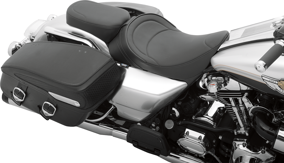 DRAG SPECIALTIES SEATS Solo Seat - Mild Stitched - Driver Backrest - FLH '97-'07 0801-0493