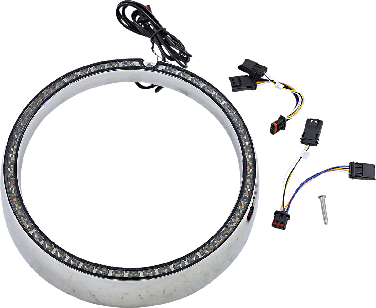 CUSTOM DYNAMICS Trim Ring - Sequential Turn Signal - Chrome PB-7TR-SEQ-1C