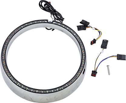 CUSTOM DYNAMICS Trim Ring - Sequential Turn Signal - Chrome PB-7TR-SEQ-1C