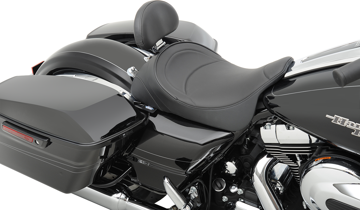 DRAG SPECIALTIES SEATS Solo Seat - Mild Stitched - Driver Backrest - FL '08-'23 0801-0886